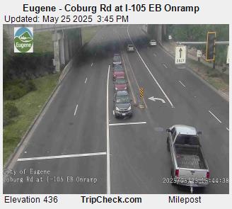 Traffic Cam Eugene - Coburg Rd at I-105 EB Onramp